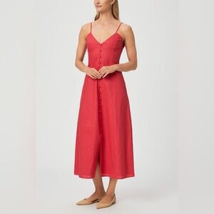 HYFVE Red Button-Front Maxi Dress 676